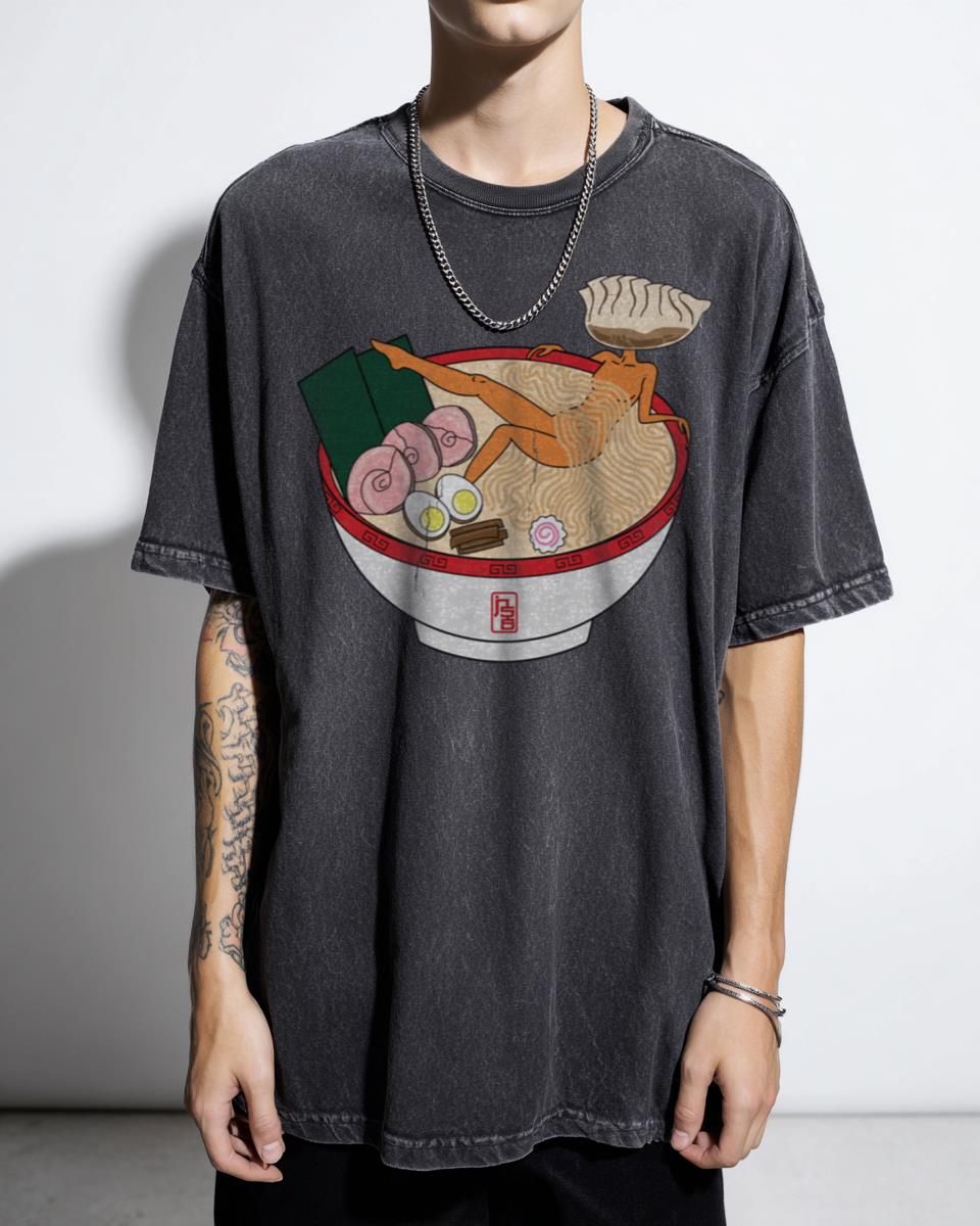 Oishii Onsen Japanese Ramen Dumpling T-Shirt - Cute Asian Food Noodle Lover Tee