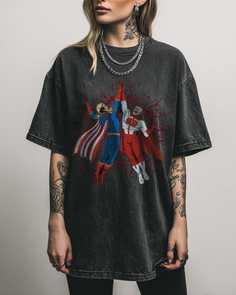 Omni Man & Homelander Invincible The Boys T-Shirt – Antagonists Crossover
