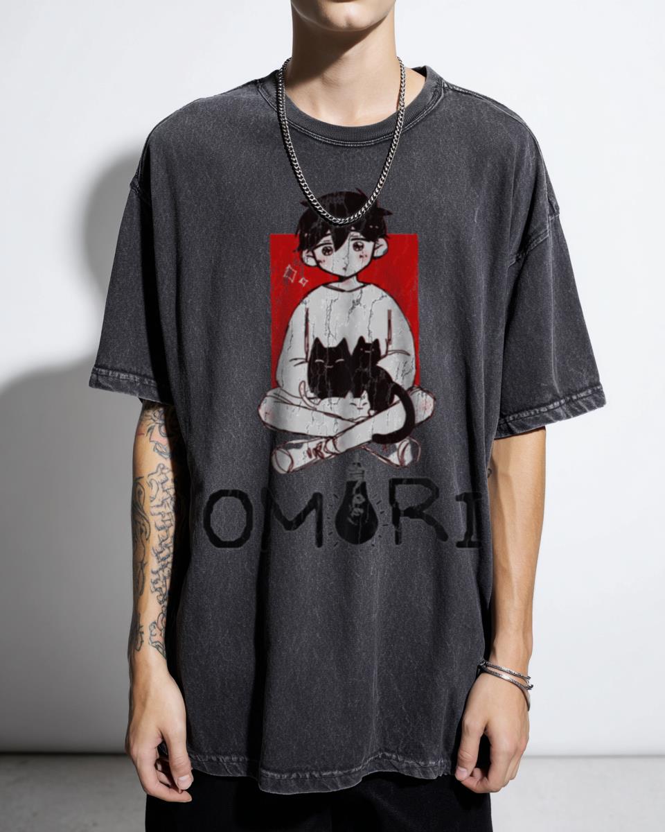 Omori RPG Game Characters T-Shirt - Aubrey Basil Kel Hero Sunny Fan