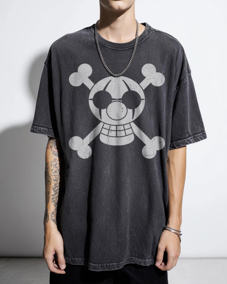 One Piece Buggy Pirates Jolly Roger T-Shirt - Clown Pirate Manga Anime Flag