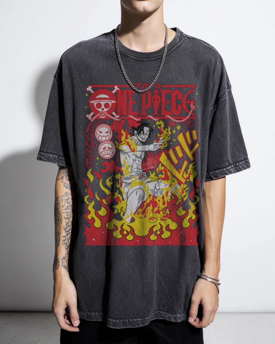 One Piece Portgas D. Ace T-Shirt | Anime Manga Character Art