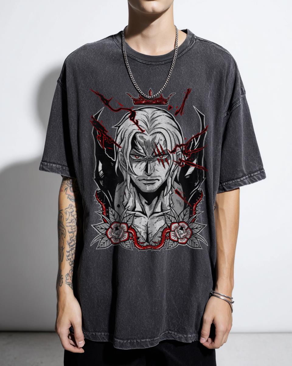 One Piece Shanks 'Red Hair Yonko' Anime King of the Sea T-Shirt - Manga Fan Unisex