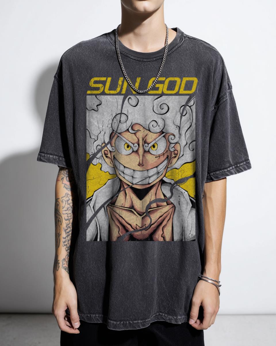 One Piece 'Sun God Nika' Monkey D. Luffy Anime Manga T-Shirt - Joy Boy Fan Unisex