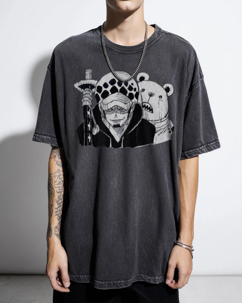 One Piece Trafalgar D. Water Law and Bepo Anime T-Shirt - Wano Arc Manga Fan Merch
