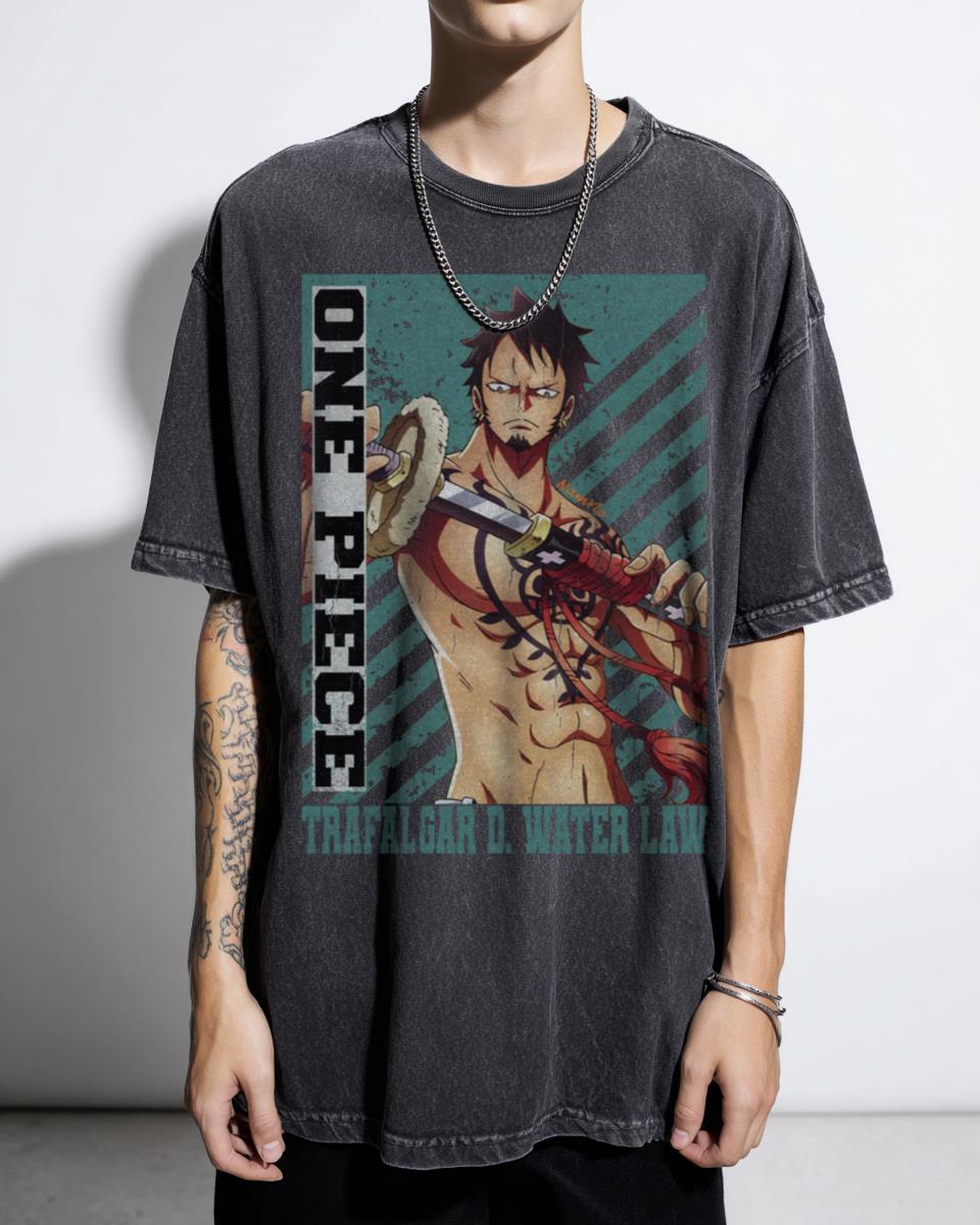 One Piece Trafalgar Law Anime Manga T-Shirt - Surgeon of Death Pirate Captain Fan Tee