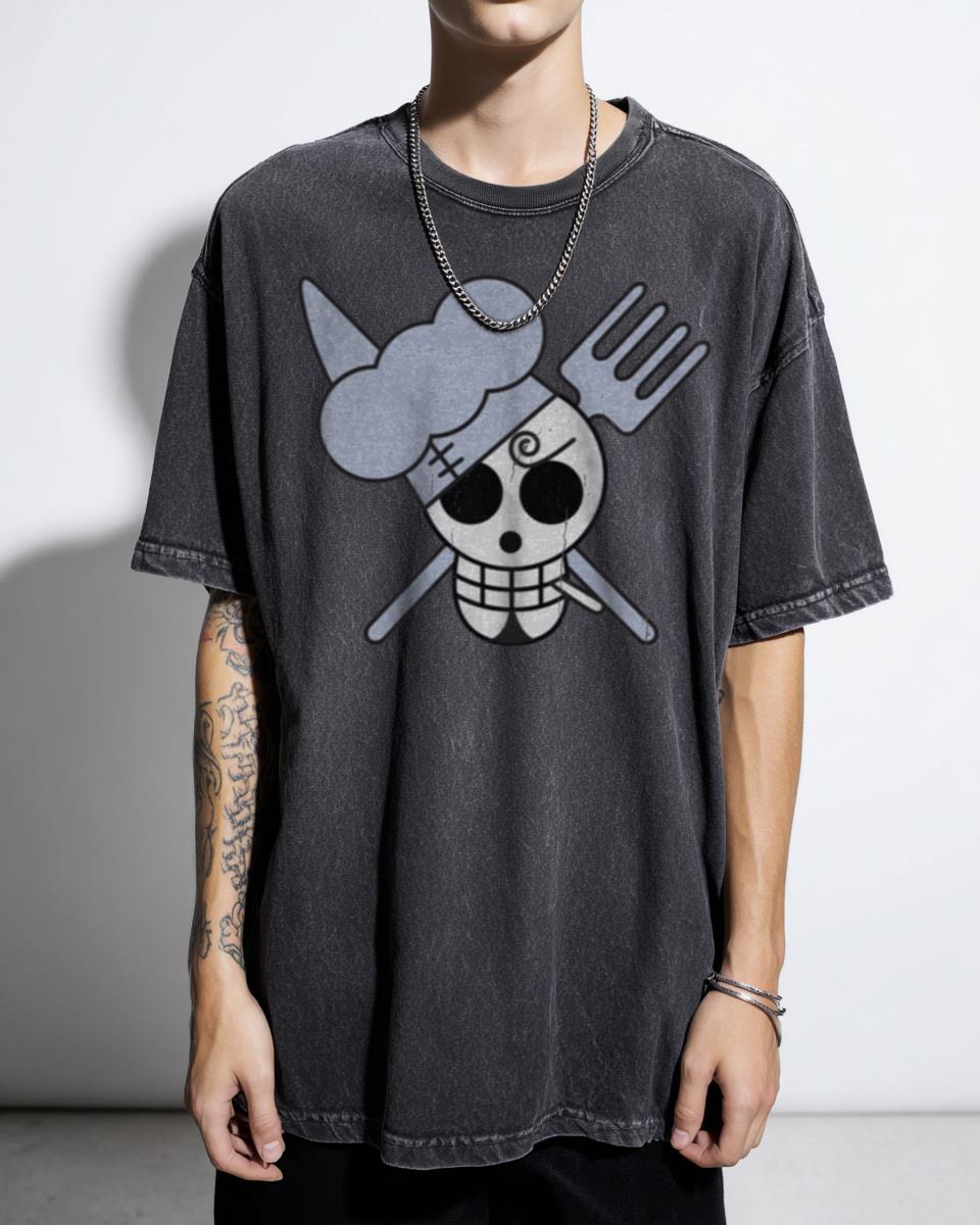 One Piece Yonko Pirate King Flag T-Shirt - Four Emperors Manga Anime Skull Tee