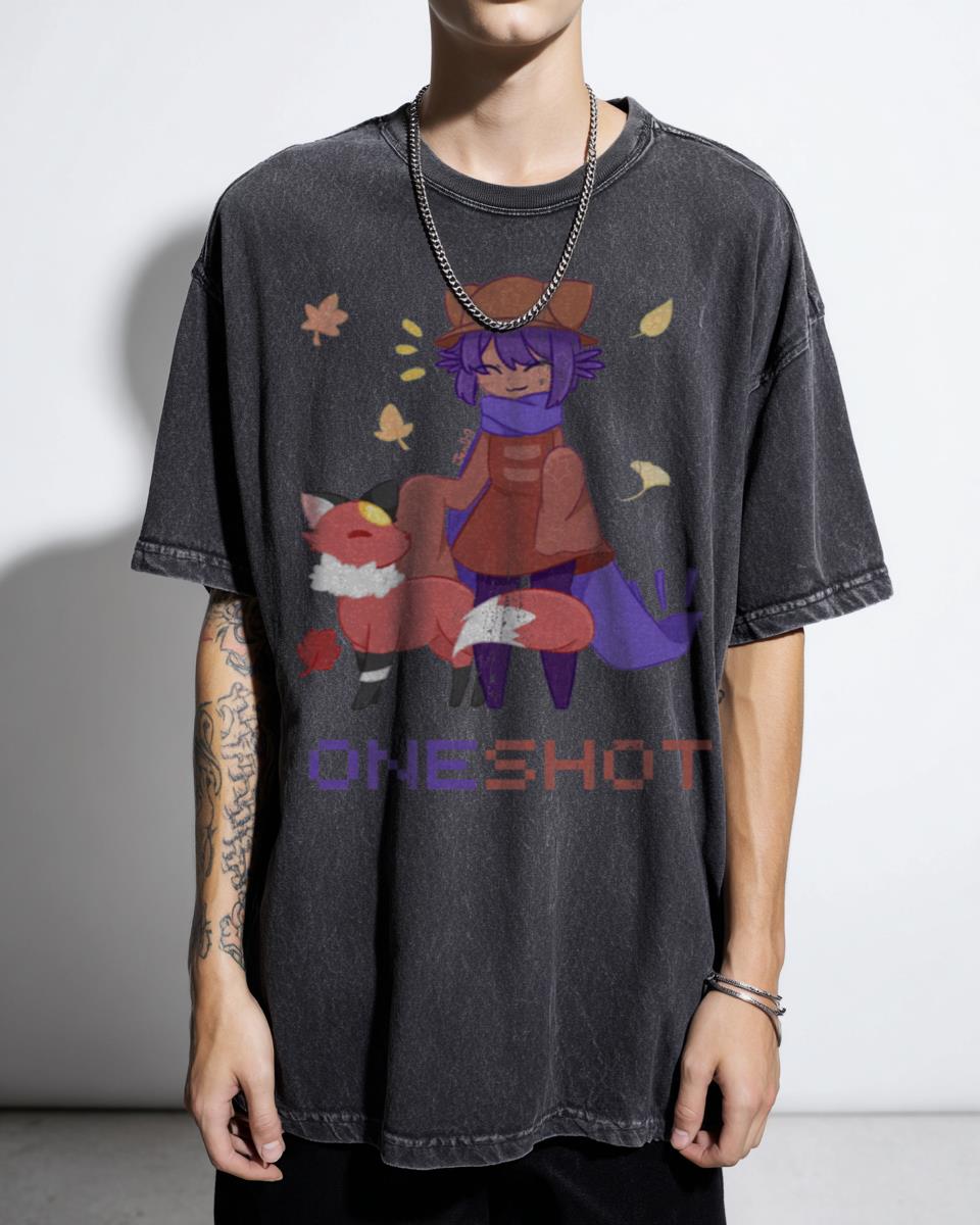 Oneshot Niko Lightbulb Anime T-Shirt - Indie Game Fan Gift