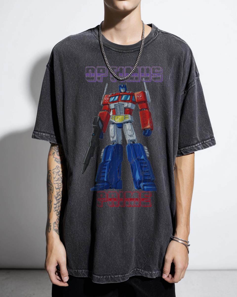 Optimus Prime Retro Anime T-Shirt - Vintage 80s Transformers Series