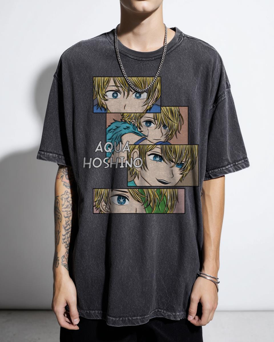Oshi no Ko Ai & Aqua Hoshino Twins Anime T-Shirt - Manga Fan Art Tee