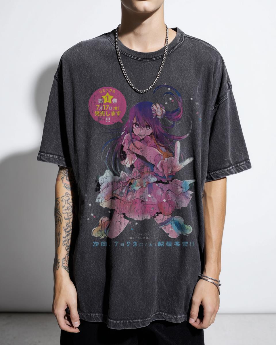 Oshi No Ko Hoshino Ai Aqua Ruby Anime Graphic Tee
