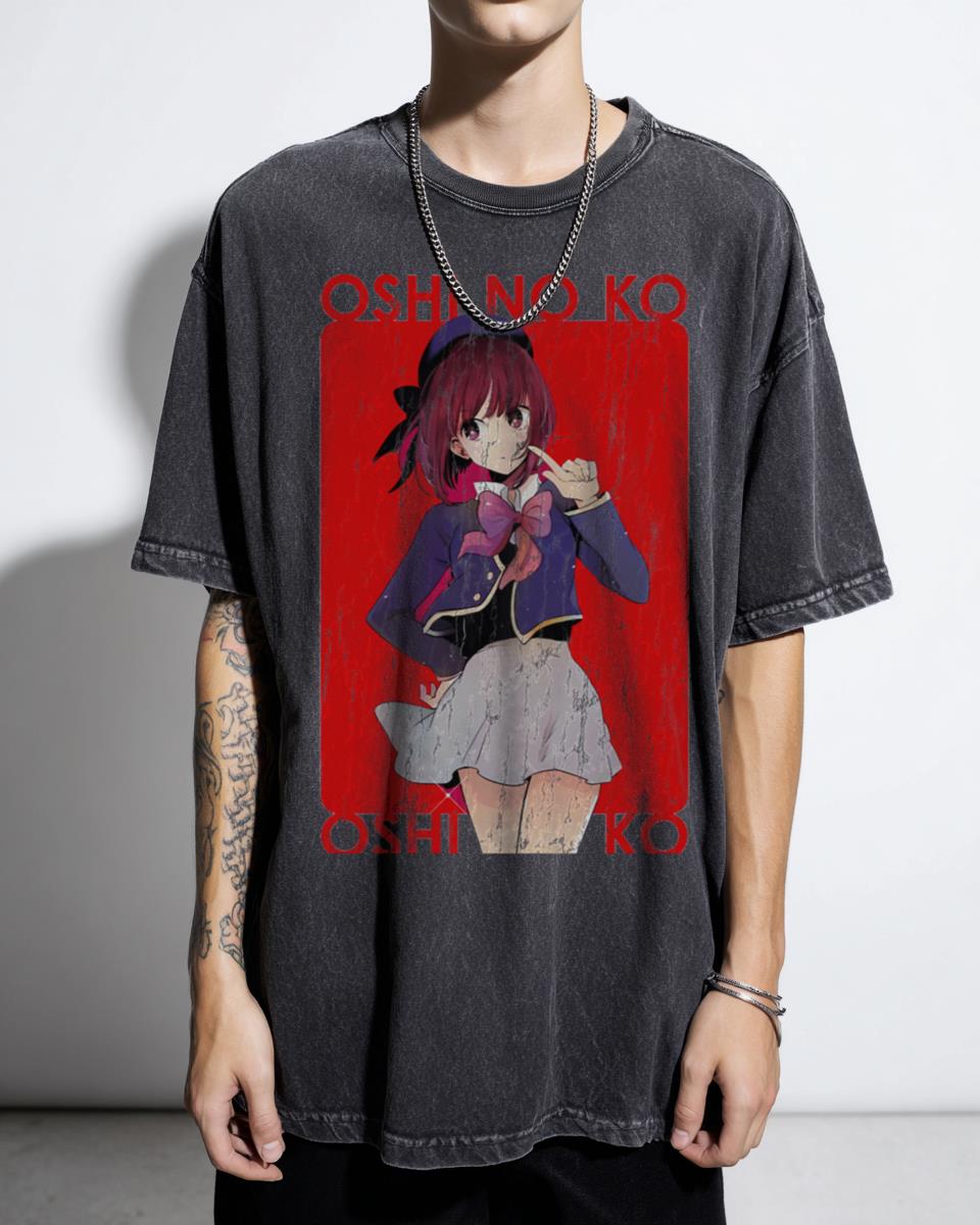Oshi No Ko Hoshino Ai Idol Anime T-Shirt - Manga Fan Aquamarine Ruby Tee