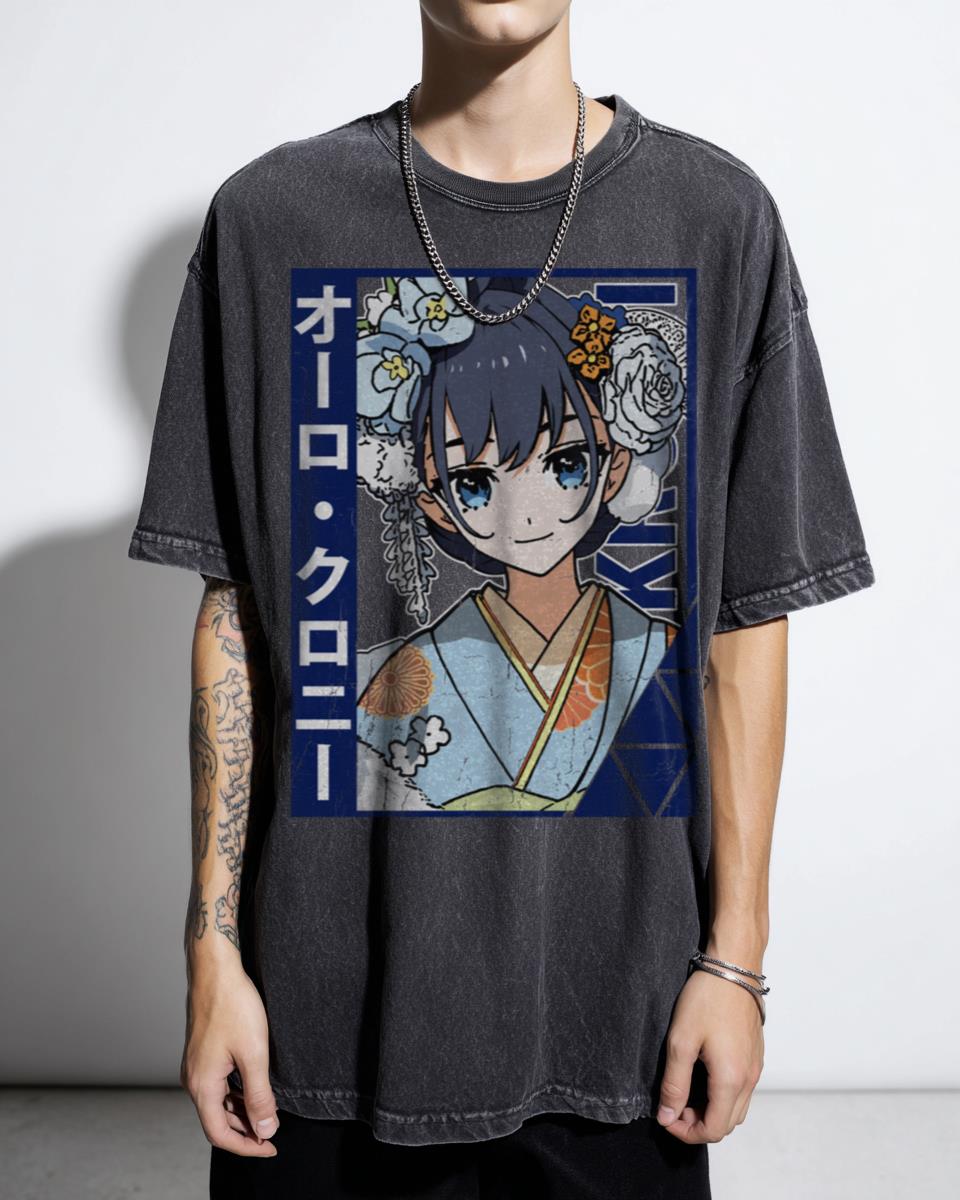 Ouro Kronii Kimono Art Vtuber T-Shirt - Hololive EN Fan Merch