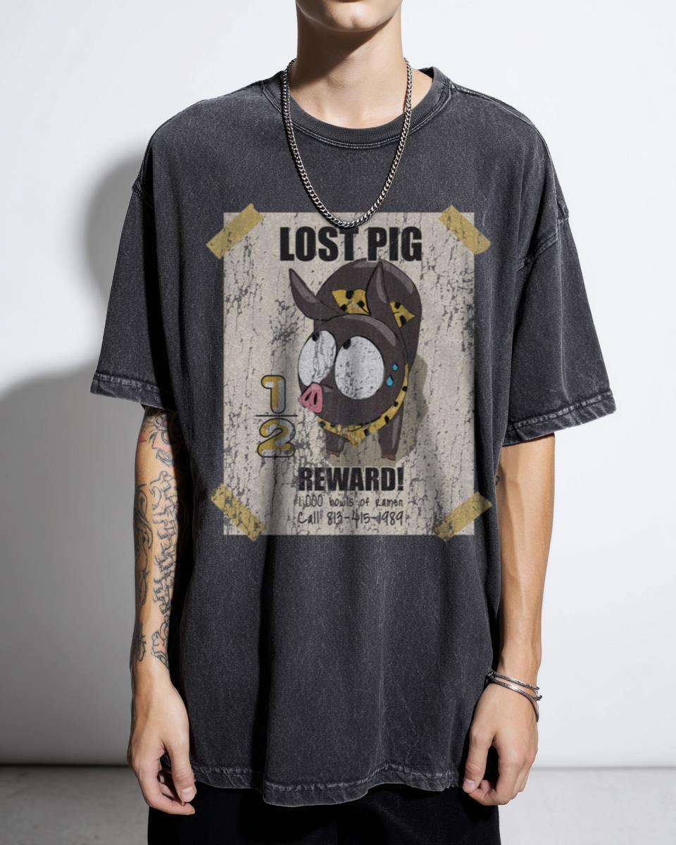 P-chan Ryoga Lost Pig T-Shirt | Ranma 1/2 Anime Fan Art