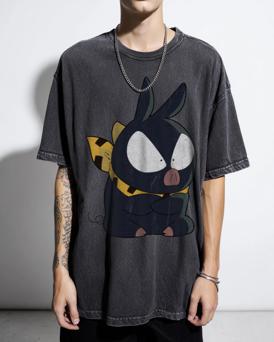 P-Chan Yellow Ranma 1/2 Cute Pig Anime T-Shirt - Ryoga Manga Lover Unisex