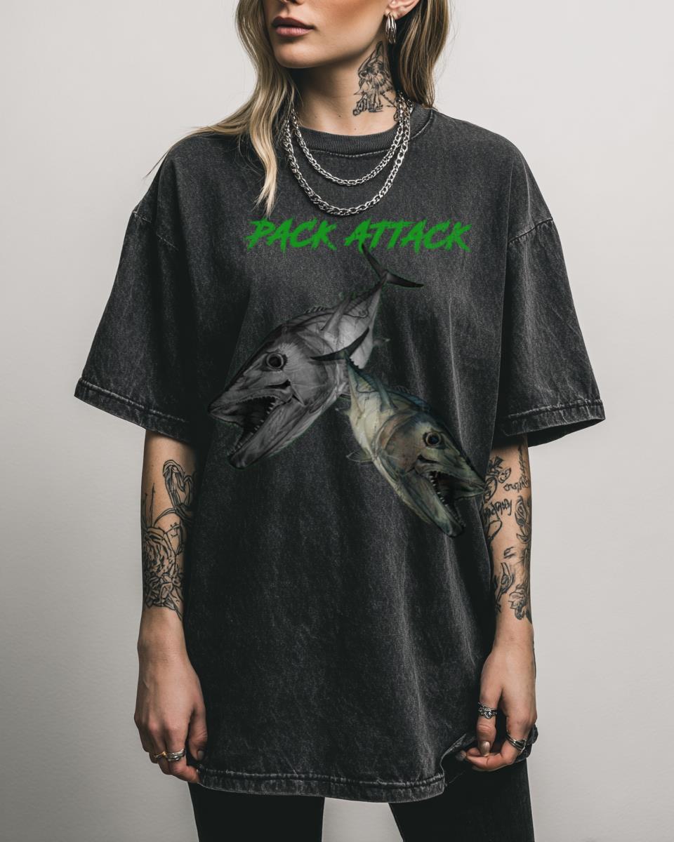 Pack Attack Dogtooth Tuna Fishing T-Shirt – Pelagic Sport Fish Angling
