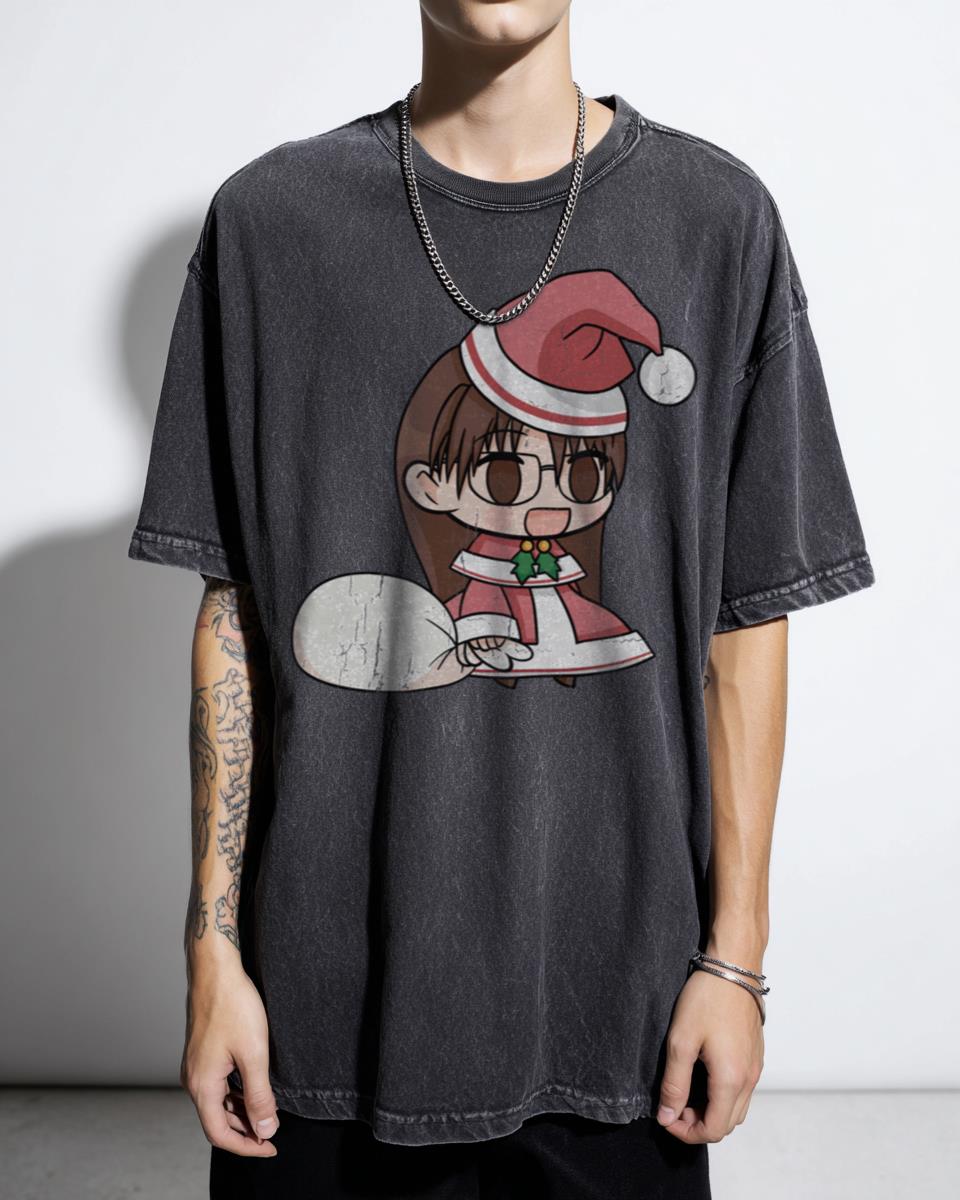 Padoru Koyomi Mizuhara Azumanga Daioh Anime T-Shirt - Cute Christmas Santa Girl Apparel