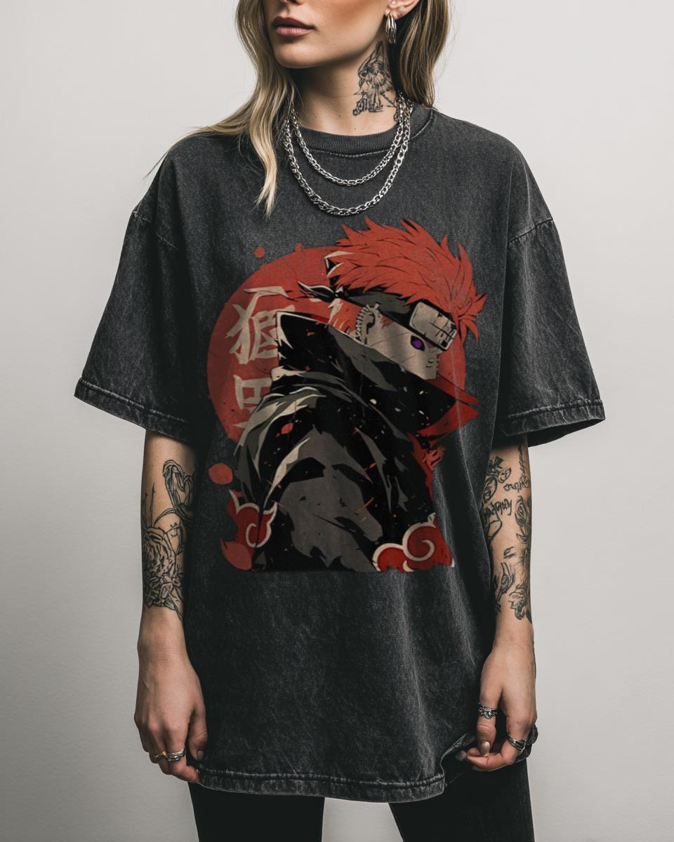 Pain Nagato Naruto Shippuden Akatsuki T-Shirt – Rinnegan Anime Manga Fan
