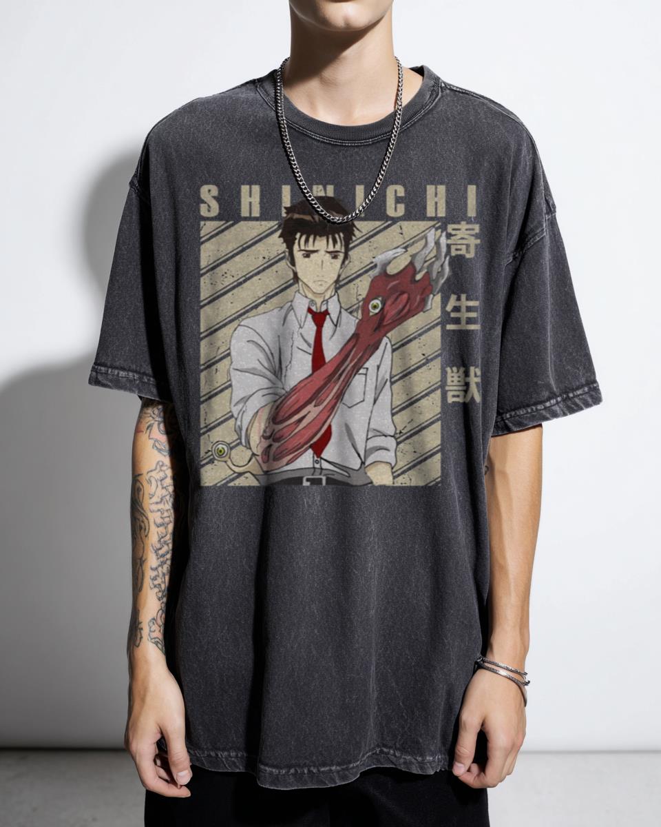 Parasyte Anime Migi Horror Manga T-Shirt - Sci-Fi Humanity's Struggle Unisex