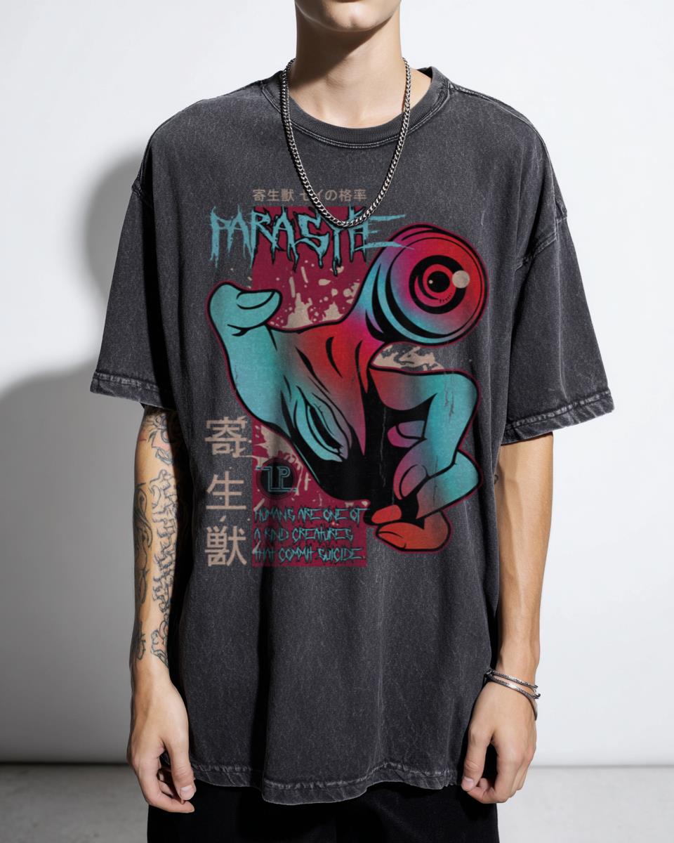 Parasyte The Maxim Migi Anime Manga T-Shirt - Dark Sci-Fi Horror Fan Tee