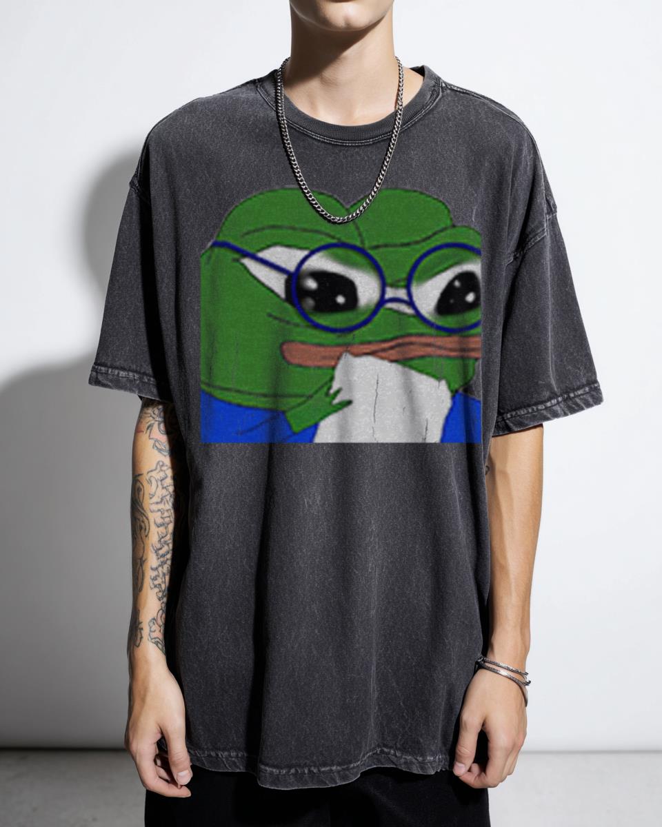 PepoG Emote Frog Twitch Meme T-Shirt - Funny Gamer Streamer Apparel Unisex