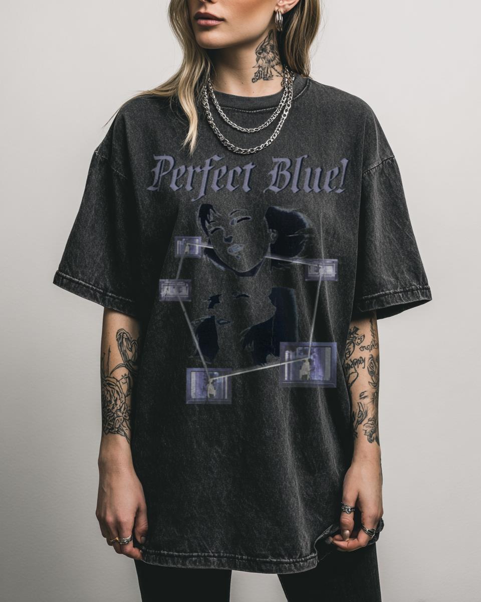 Perfect Blue “Signal Waves” Satoshi Kon Anime T-Shirt – 90s Psychological Thriller Film Apparel