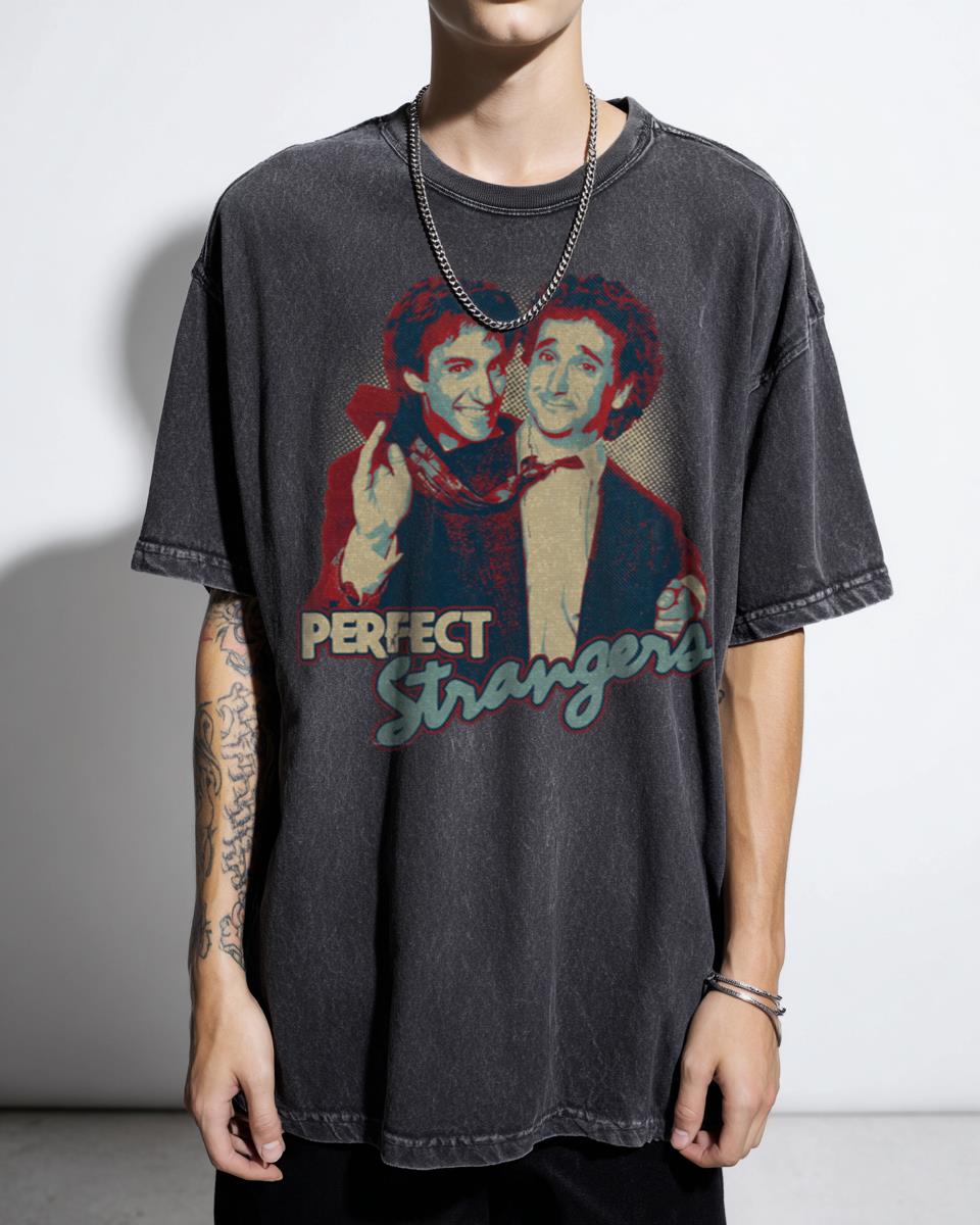 Perfect Strangers Pop Retro 80s TV Show T-Shirt - Balki & Larry Fan