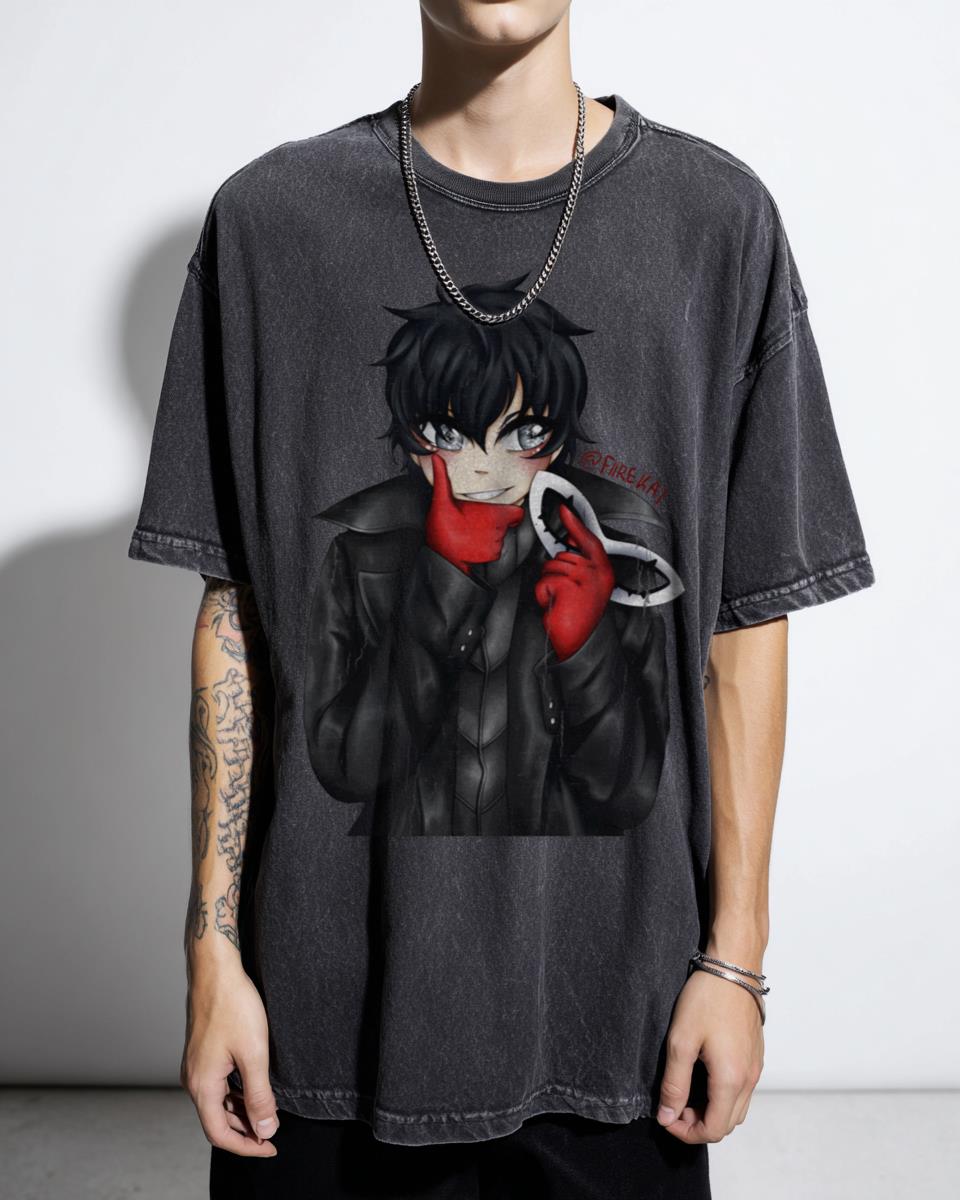 Persona 5 Joker (Akira Kurusu) Anime Manga T-Shirt - RPG Game Fan