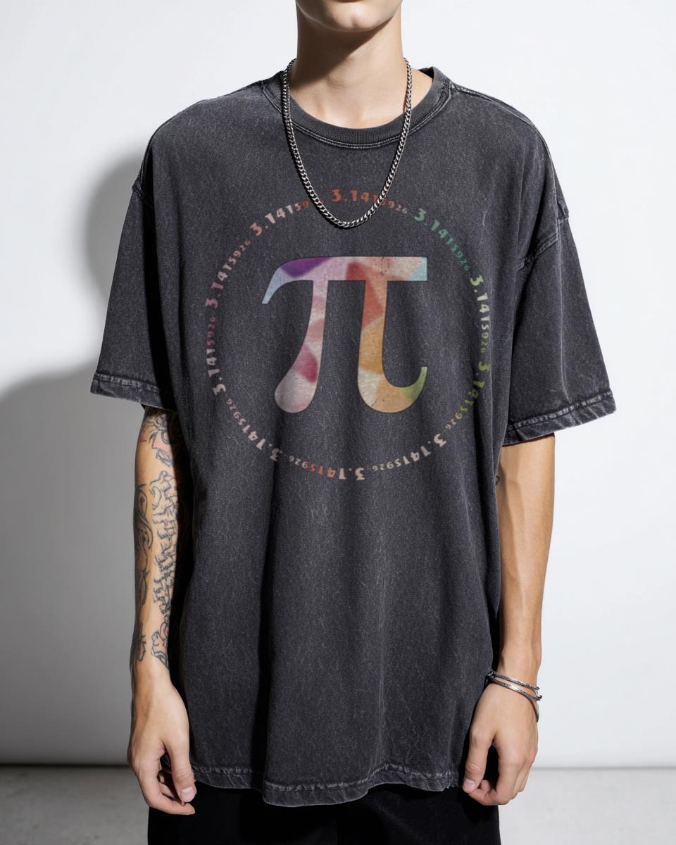 Pi Forever Math Art T-Shirt - Golden Ratio Geometry Fractal Science
