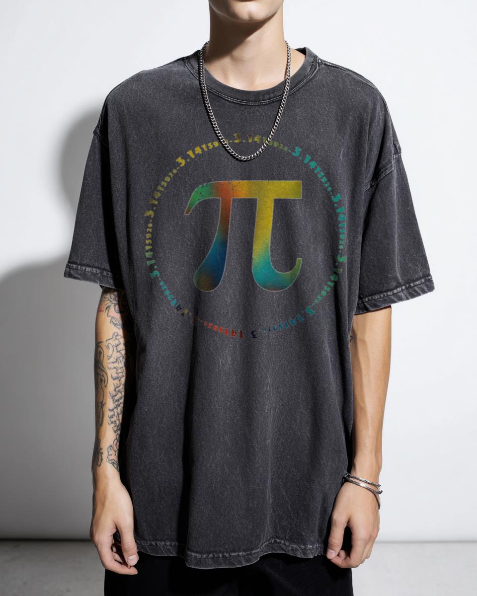 Pi Forever Math Art T-Shirt - Golden Ratio Geometry Fractal Science