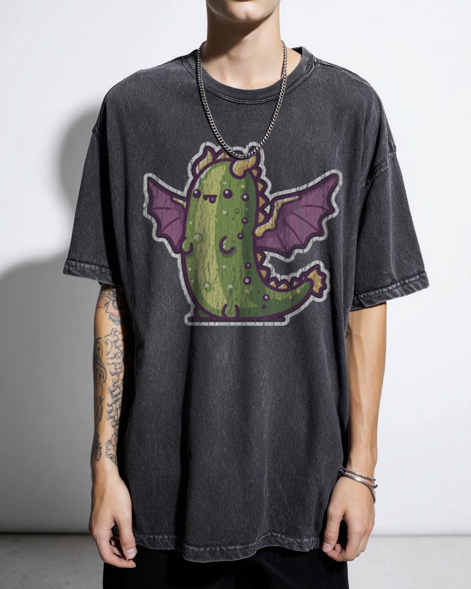 Pickle Dragon Delight T-Shirt | Kawaii Whimsical Fantasy Tee