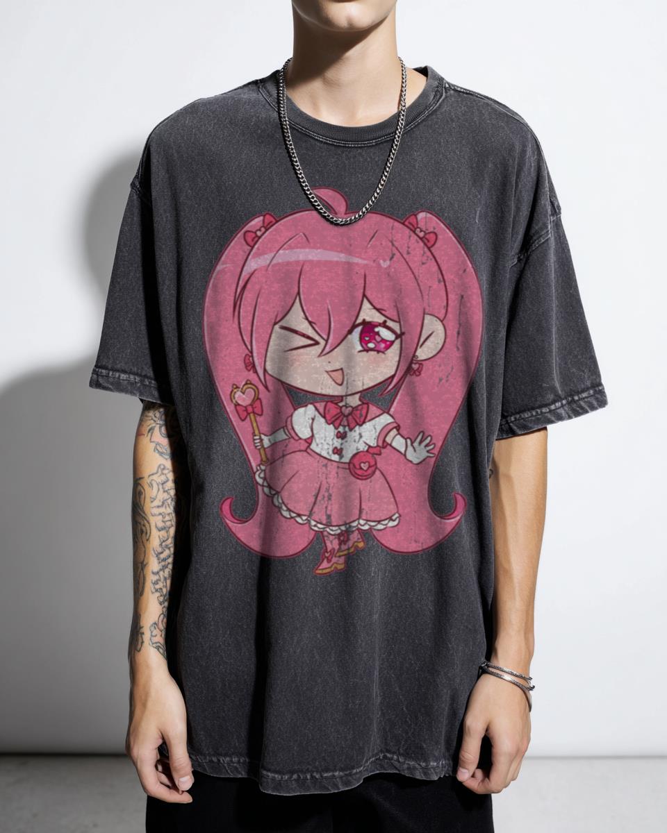 Pink Magical Girl Kawaii Anime T-Shirt - Mahou Shoujo Cute Art