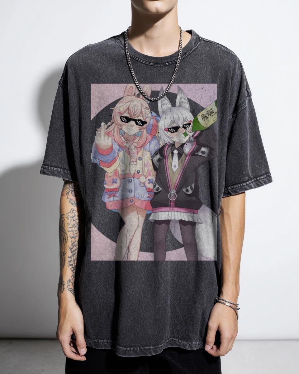 Pippa and Tenma Phase Connect VTuber T-Shirt - English VTubers Fan Art Gift