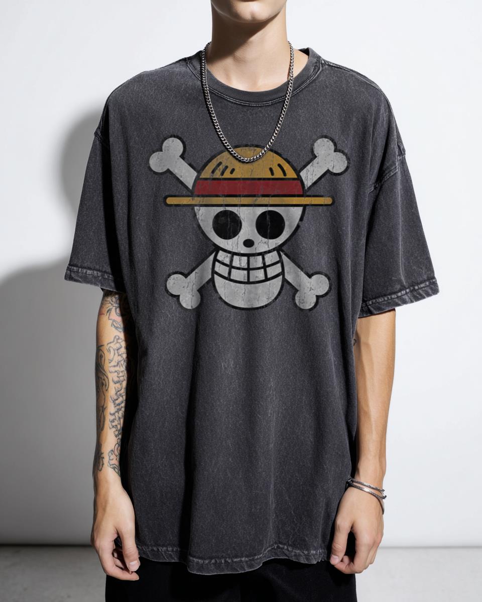 Pirate Anime Strawhat Jolly Roger T-Shirt - One Piece Fan Art
