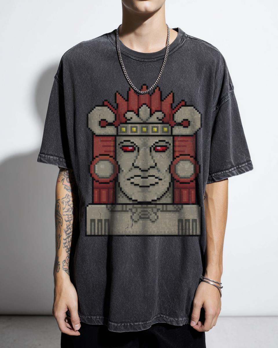 Pixel Olmec T-Shirt | Legends of the Hidden Temple Retro Tee
