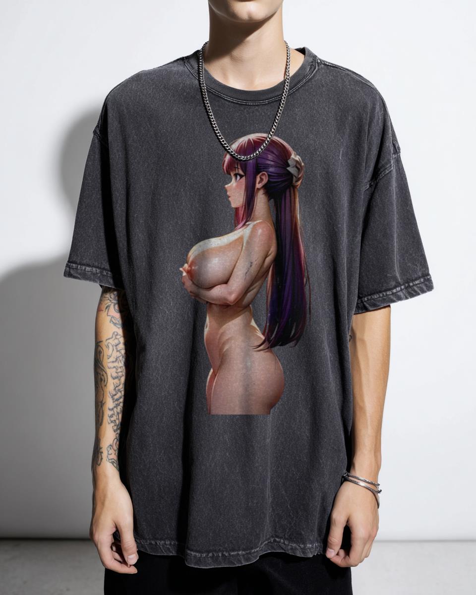 Plump Fern Frieren Anime Manga T-Shirt - Sexy Japanese Waifu Otaku Glamor Tee