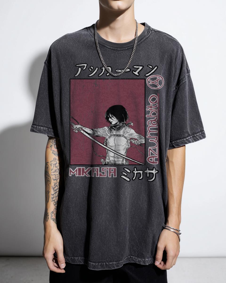 Pop Art Manga Girl with Blade T-Shirt - Badass Anime Heroine for Fans