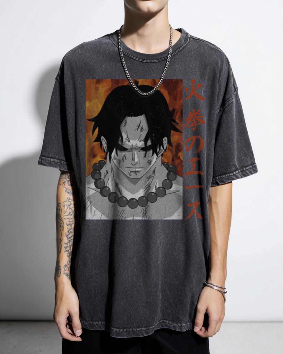 Portgas D. Ace One Piece Anime T-Shirt - Fire Fist Character Fan Art