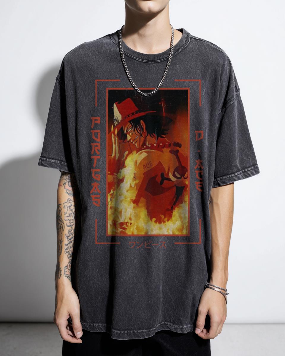 Portgas D. Ace One Piece Anime T-Shirt - Fire Fist Fan Art