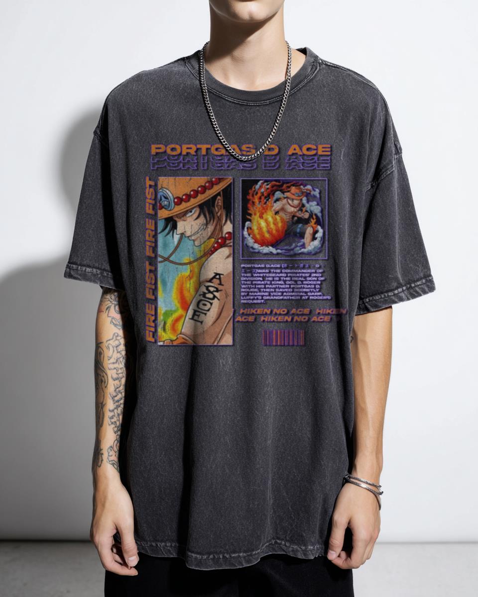 Portgas D Ace T-Shirt | One Piece & Naruto Anime Fan Graphic