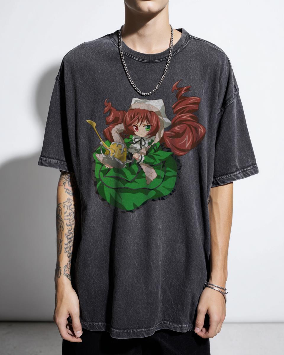 Pouting Suiseiseki Rozen Maiden Anime T-Shirt - Gothic Lolita Chibi Manga Art