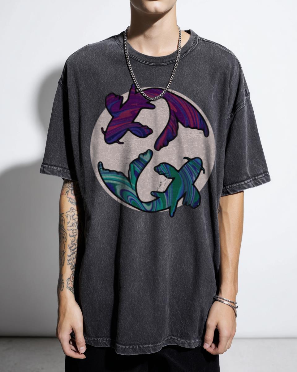 Pride Koi Gay x Bi Flag Couple Discrete T-Shirt - LGBTQ Pride Month Apparel