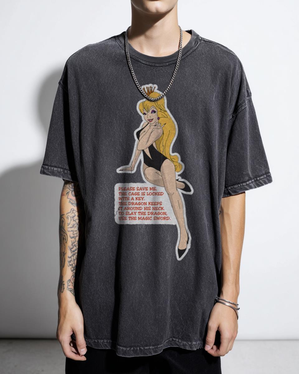 Princess Daphne Dragon's Lair T-Shirt - Retro Arcade Video Game Classic