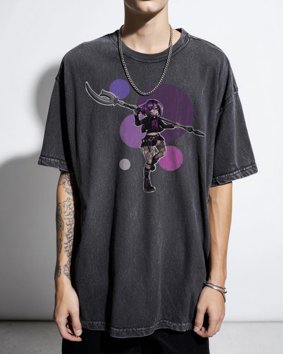 Punk Sailor Saturn Anime T-Shirt - Hotaru Tomoe Grunge Style Tee