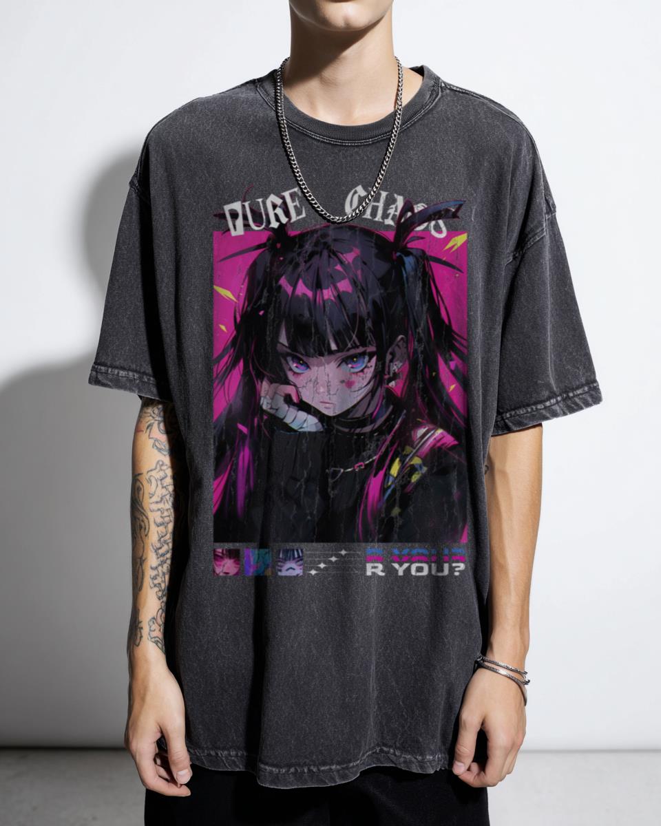 Pure Chaos Vol 5 Cute Anime Girl T-Shirt - Cyberpunk Harajuku Aesthetic