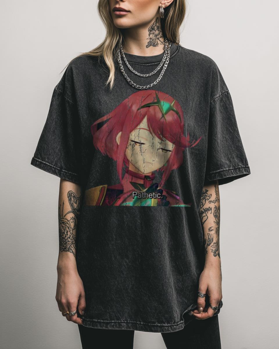 Pyra ‘Pathetic’ Anime Meme T-Shirt – Kawaii Waifu Disappointed Tee