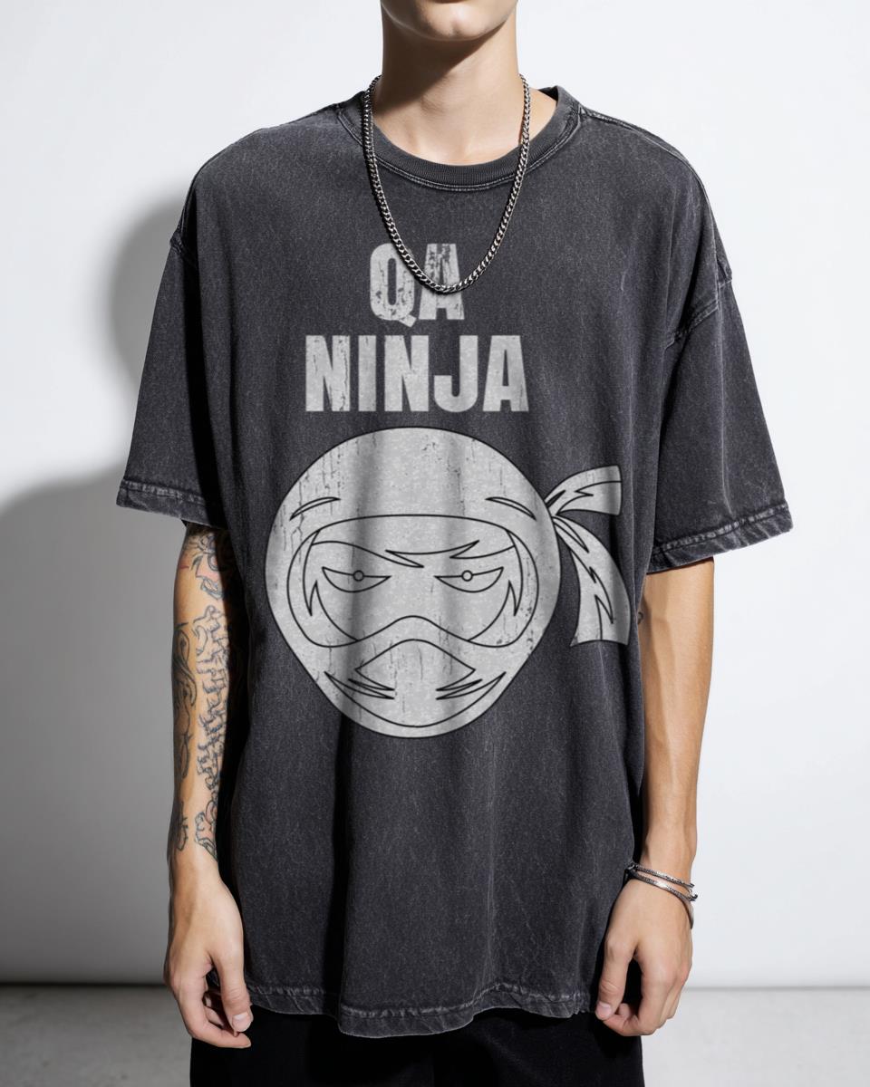 QA Ninja Software Test Engineer T-Shirt - Funny Programmer Geek Gift