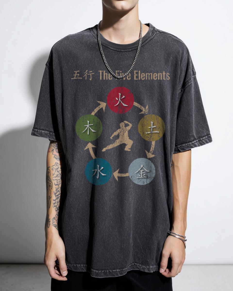 Qi Gong T-Shirt | Five Elements Wu Xing Wellness Tee
