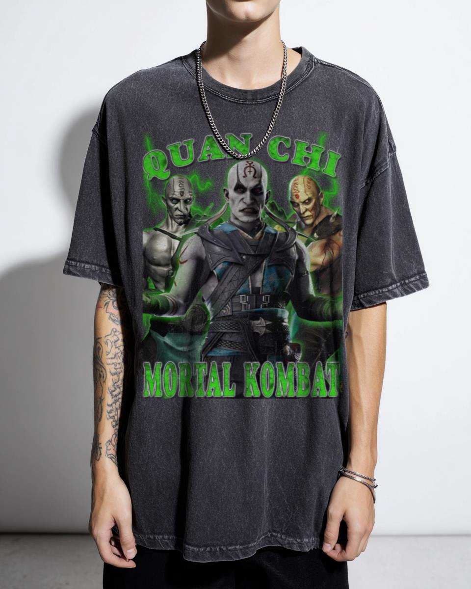 Quan Chi Mortal Kombat 1 FGC Gamer T-Shirt - MK Ninja Fatality Fan Apparel Unisex