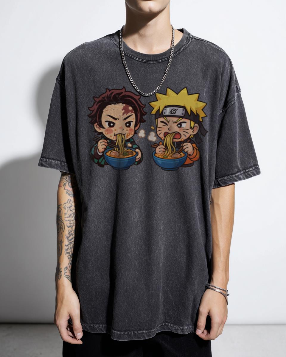 Ramen Rusher Naruto Chibi T-Shirt | Cute Anime Fan Art Tee