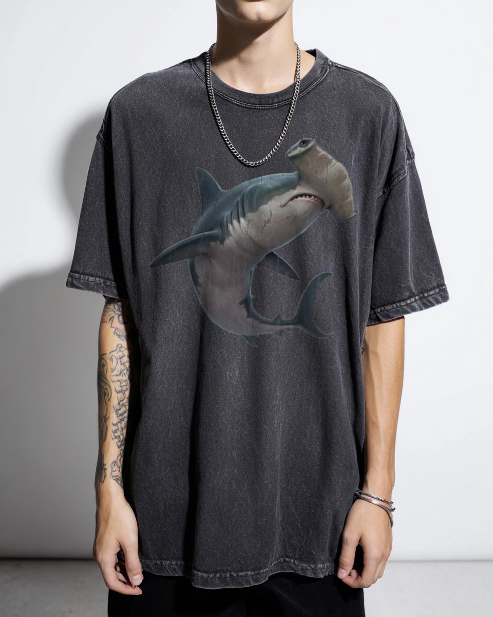 Realistic Hammerhead Shark Ocean Wildlife T-Shirt - Marine Animal Lover